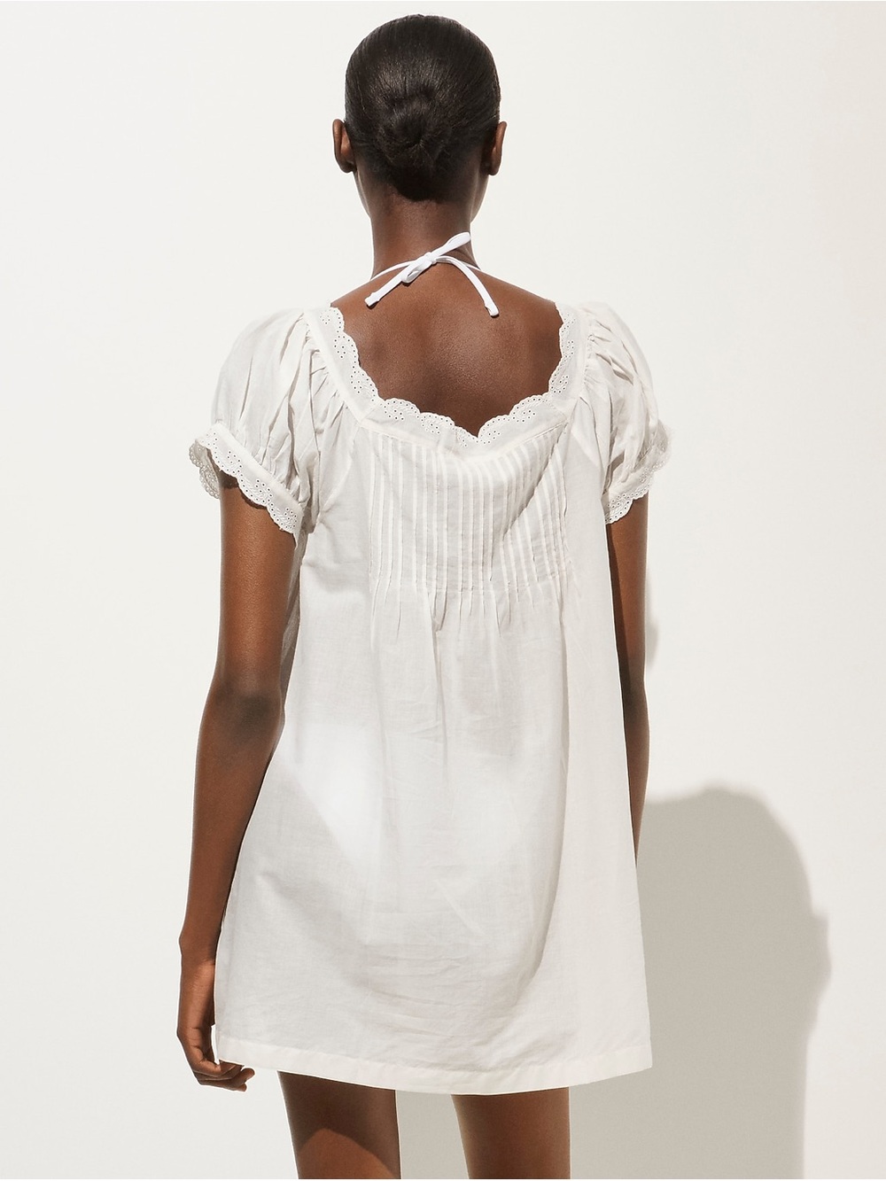 J Crew Organic Cotton voile scallop-trim babydoll dress (M) - Picture 3 of 5